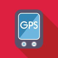 Gps navigator device showing navigation app on screen vector
