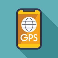 Gps mobile phone showing global positioning system vector