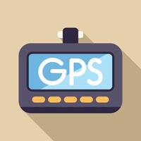 Gps navigator device showing gps text on screen vector