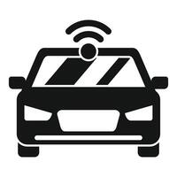 Smart car using wireless communication for self driving features vector