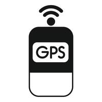 Mobile gps device sending location signal icon vector