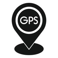Black gps pointer icon showing location tracking vector