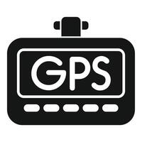 Car gps navigator device showing gps text icon vector