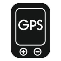 Gps navigator device showing gps text on screen icon vector