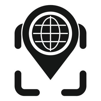 Global positioning system showing location on a map vector