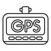 Gps navigator device showing gps letters on screen vector