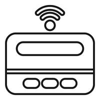 Credit card showing wireless payment system concept vector