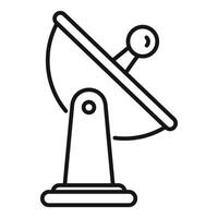 Parabolic antenna receiving signals from space vector