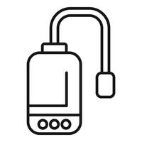 Electronic cigarette device for vaping using liquid icon vector