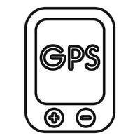 Gps navigator device showing gps text for global positioning system vector