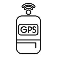 Gps navigator device transmitting location data icon vector