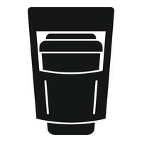 Paper bag with handles is being used to deliver a coffee vector
