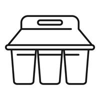 Ice cube tray icon, outline style vector