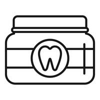 Dental floss inside a container showing good oral hygiene vector