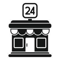 Small business open 24 hours a day offering services vector