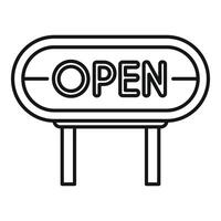 Oval open sign indicating shop is open for business vector