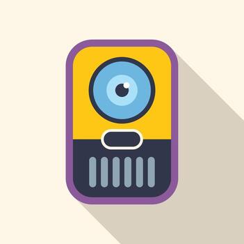 amarillo intercomunicador sistema es permitiendo acceso a el edificio vector