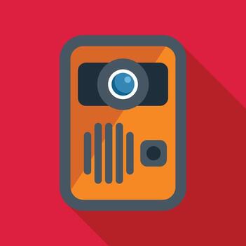 moderno intercomunicador sistema Proporcionar seguridad y comunicación vector