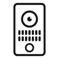Modern video intercom system with keypad access control vector