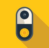 Modern wireless smart video doorbell providing security vector