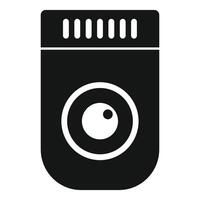 Digital door peephole showing a close up view of a security lens vector
