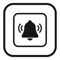 Alarm bell ringing icon showing alert and warning vector