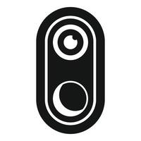 Action camera is recording with two lenses in simple style vector