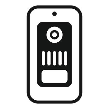 moderno intercomunicador sistema mostrando acceso controlar botones vector