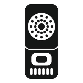 Electronic device with button and holes is detecting something vector