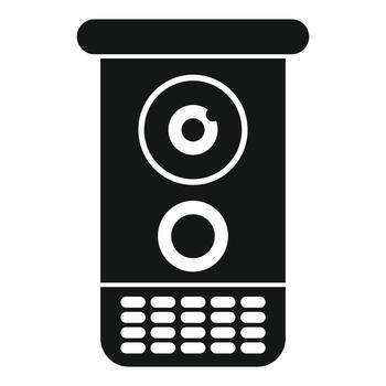 moderno intercomunicador sistema demostración seguridad tecnología vector