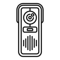 Modern wireless intercom system with camera recording vector