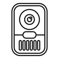 Video doorbell camera providing home security monitoring system vector