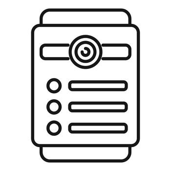 intercomunicador sistema demostración moderno seguridad tecnología vector