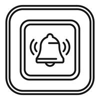 Alarm button with ringing bell icon for user interface design vector