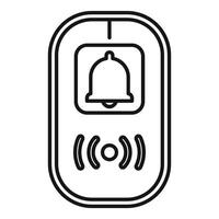 Smartphone showing incoming call with sound waves and bell icon vector