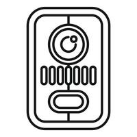 Intercom system providing security and communication for modern homes vector
