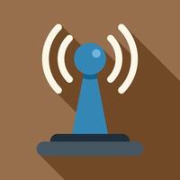 Wireless network symbol transmitting radio waves icon vector