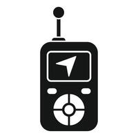 Gps navigator showing location with arrow sign on screen vector