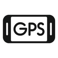 Smartphone showing gps navigation system vector