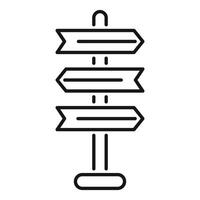 Signpost with three arrows pointing in different directions vector