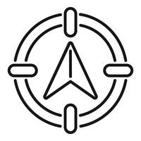 Navigation compass pointing north showing direction icon vector