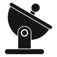 Satellite dish receiving signal from space for communication vector