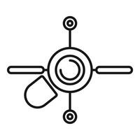 Computer mouse connecting to global network with wireless technology vector