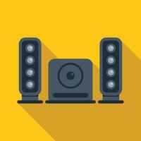 Two speakers and subwoofer playing loud music vector