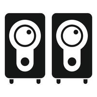 Pair of studio monitor speakers delivering high fidelity sound vector