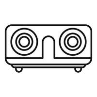 Vr glasses device representing virtual reality experience vector