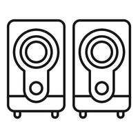 Pair of monitor speakers delivering powerful sound with style vector
