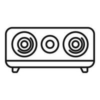 Line art icon of a wireless speaker playing loud music vector