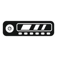 Modern car audio system with equalizer displaying playing song vector