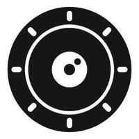 Eye security system monitoring icon showing digital surveillance vector